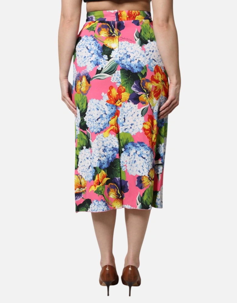 Floral Print Pencil Skirt with Side Slit Women - Multicolor