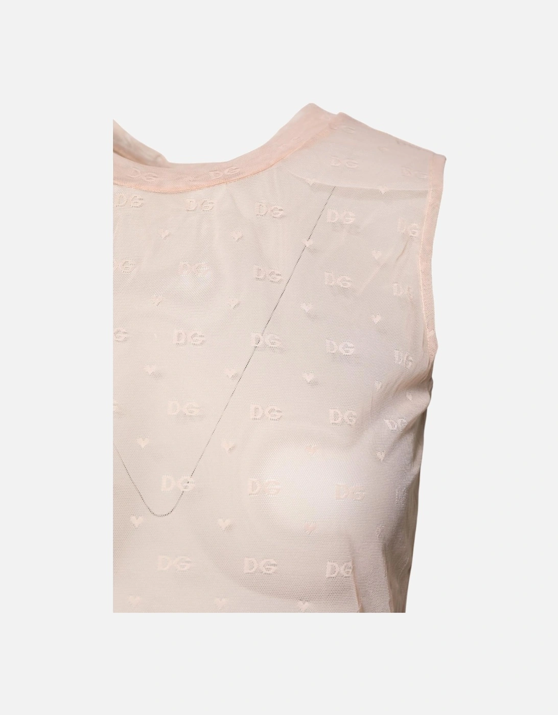 Round Neck Nylon Sleeveless Tank Top Women - Beige T-Shirts