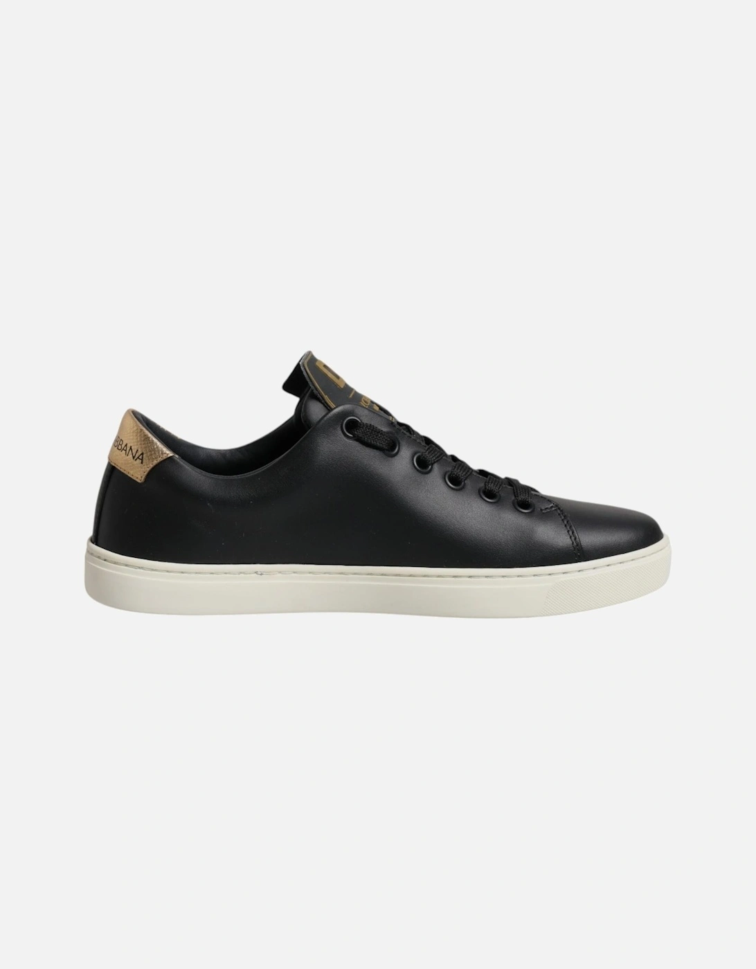 Low-Top Calf Leather Lace-Up Sneakers Women - Black, 7 of 6