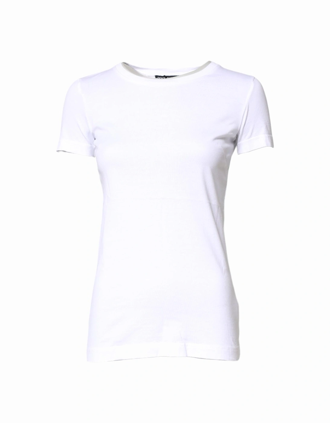 Short Sleeves Crew Neck Cotton T-Shirt Women - White, 5 of 4