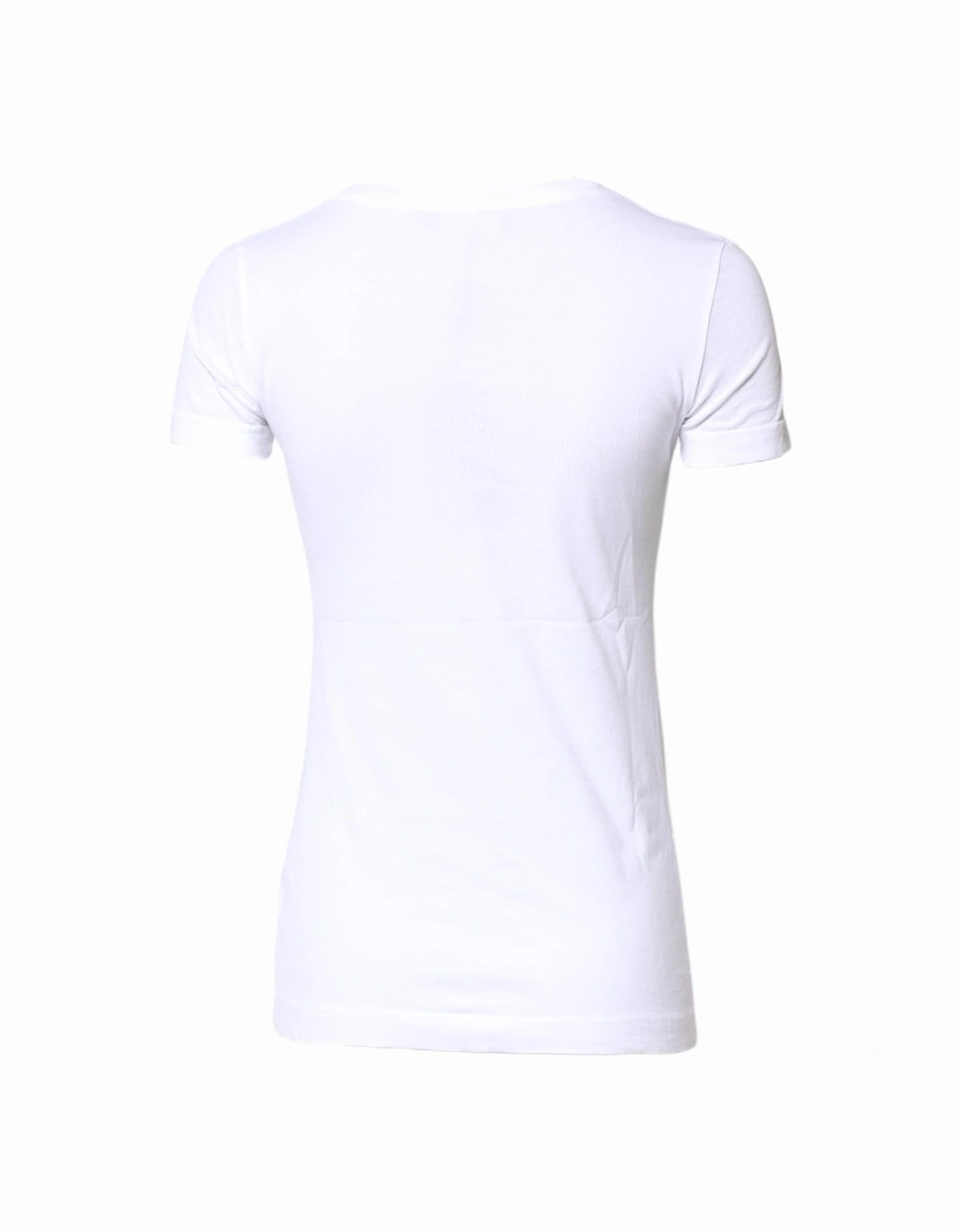Short Sleeves Crew Neck Cotton T-Shirt Women - White