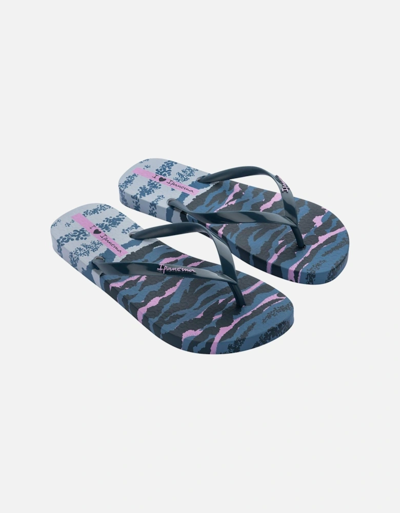 Zebra Print Flip-Flop - Beige
