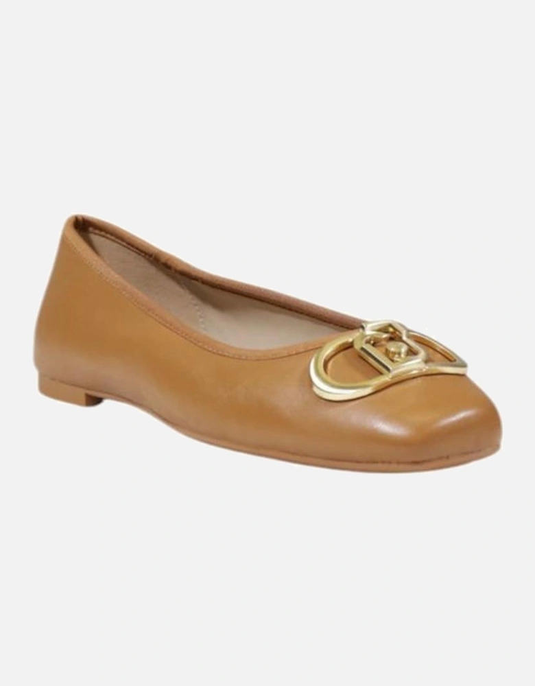 Elegant Low Shoes with Ovis Aries Upper Women - Beige Flats