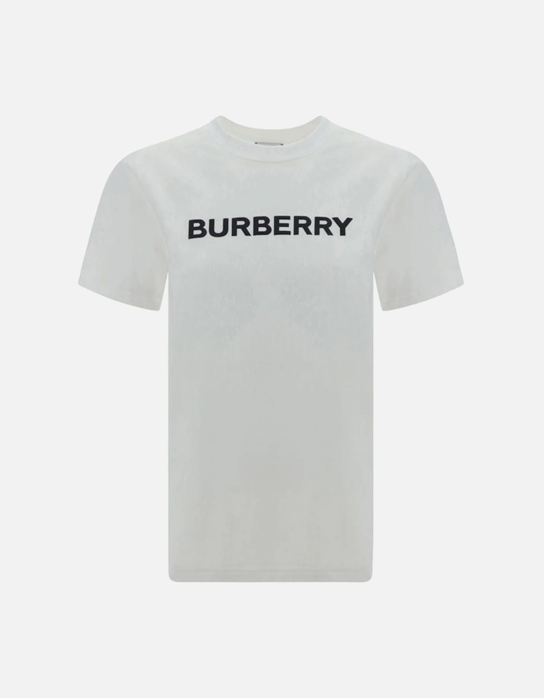 Monogram Print Cotton T-Shirt Women - White