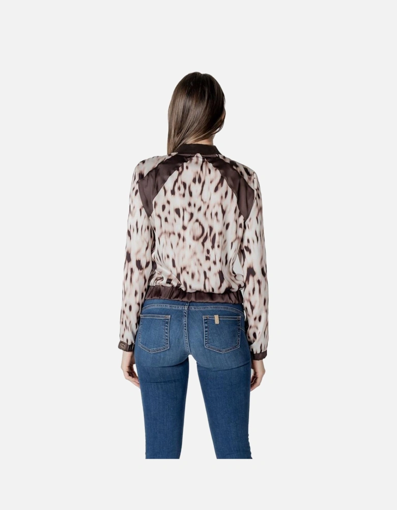 Versatile Lightweight Polyester Jacket Women - Beige Jackets