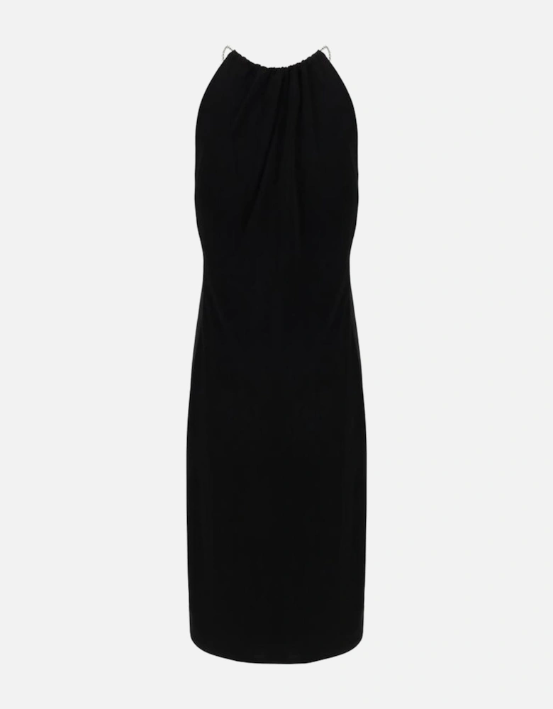Chain Embellished Cut-Out Midi Dress Women - Black Dresses