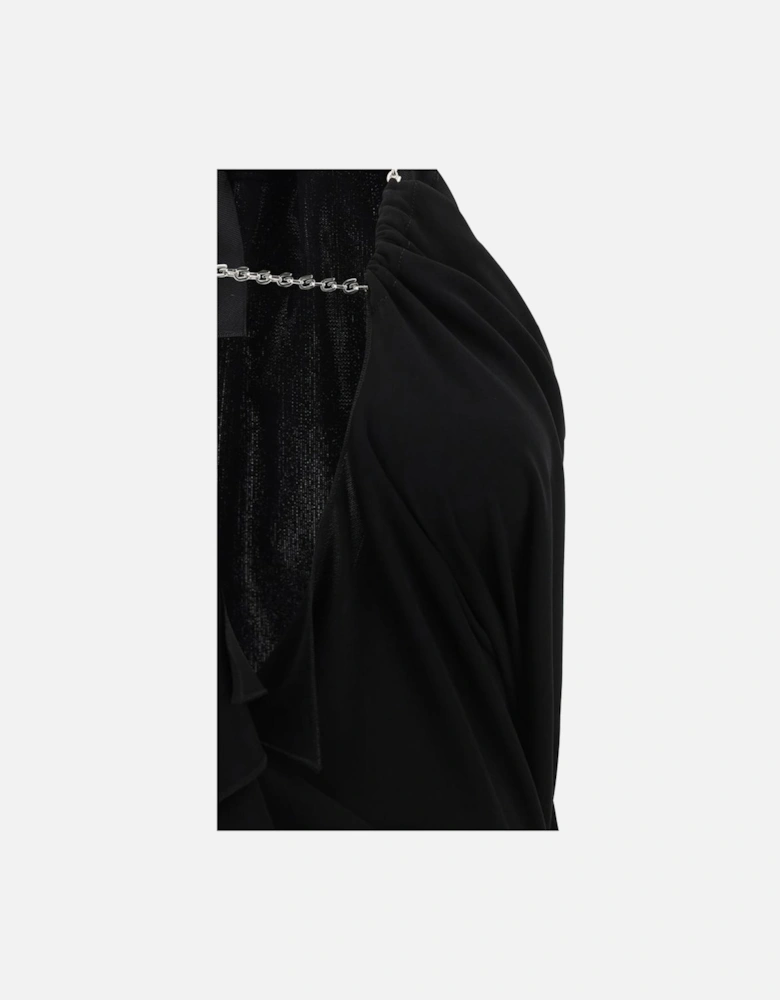 Chain Embellished Cut-Out Midi Dress Women - Black Dresses