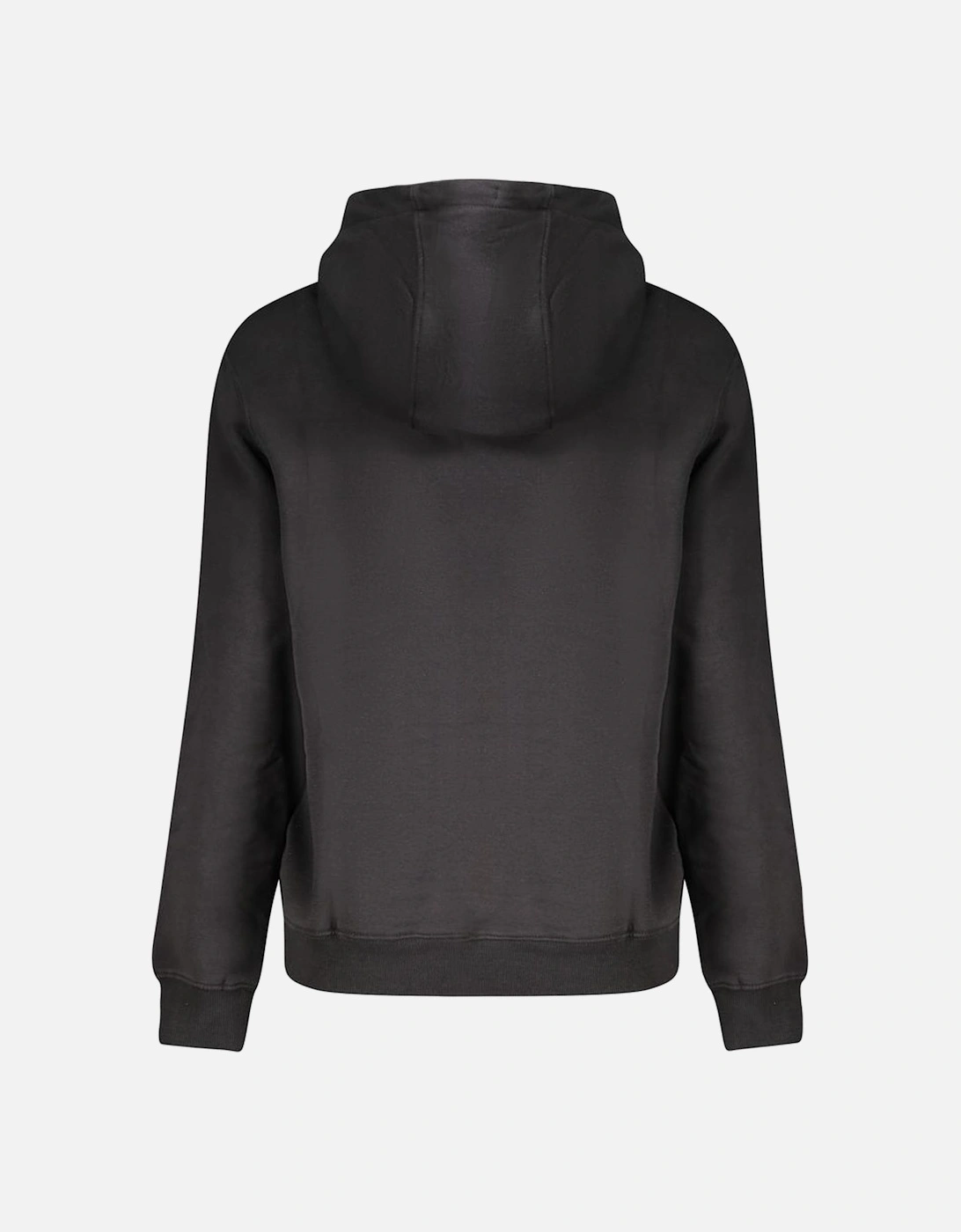 Long-Sleeve Printed Hooded Sweatshirt Women - Black Sweaters