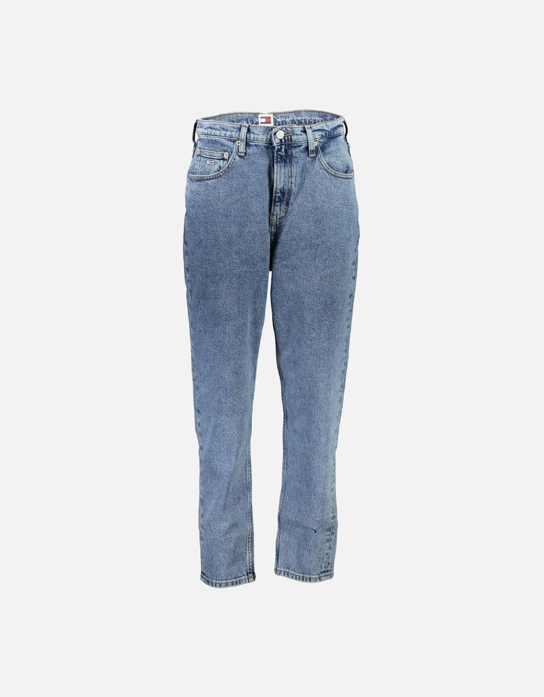 Ultra High Tapered Mom Jeans with Embroidery Women - Blue Jeans, 3 of 2