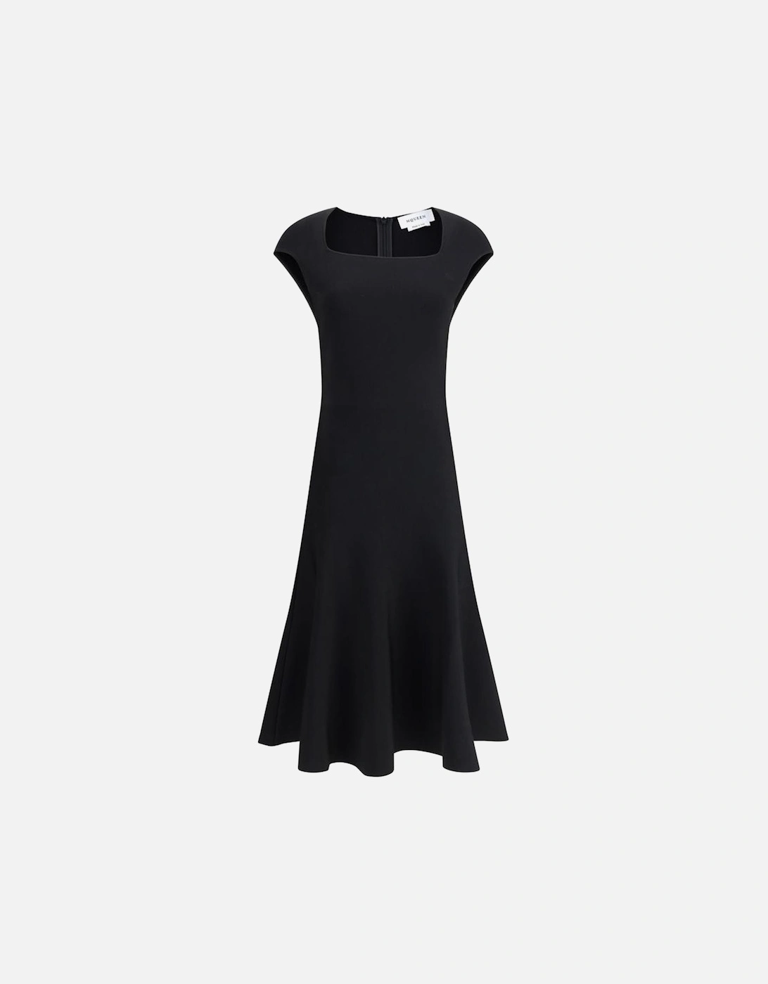 ALine Midi Dress Short Sleeves Women - Black Dresses, 4 of 3