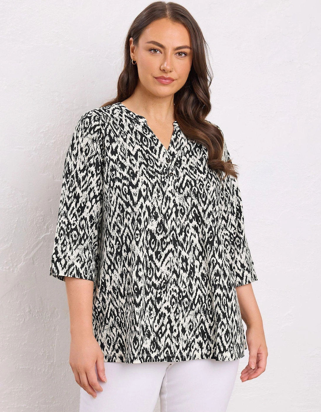 Pleat Front Henley - Natural, 2 of 1
