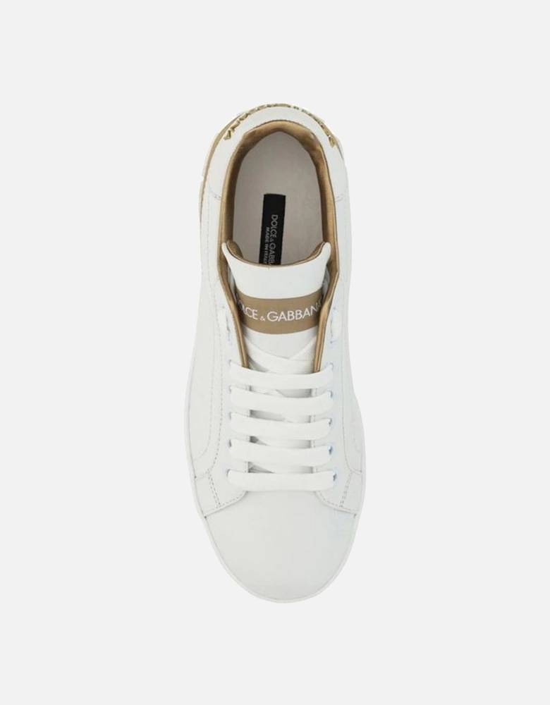 Calfskin Portofino Lace-Up Sneakers Women - White