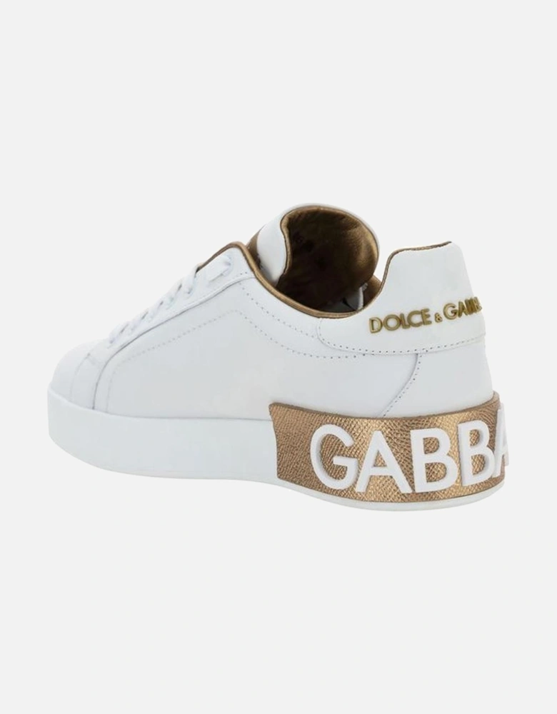 Calfskin Portofino Lace-Up Sneakers Women - White