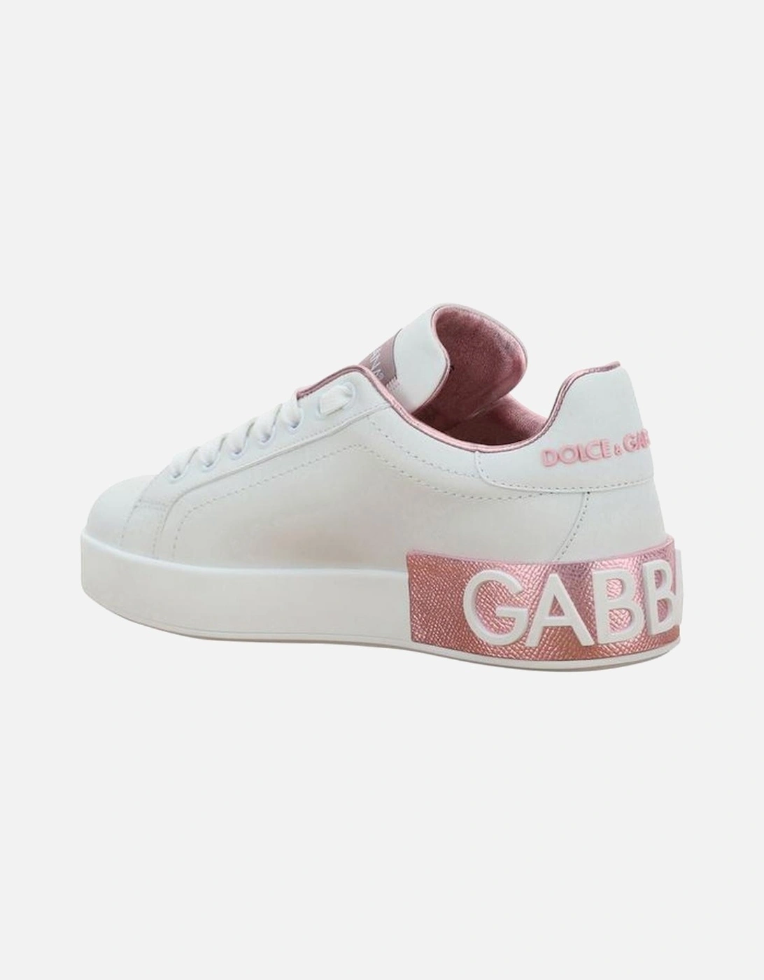 Calfskin Portofino Lace-Up Sneakers Women - White