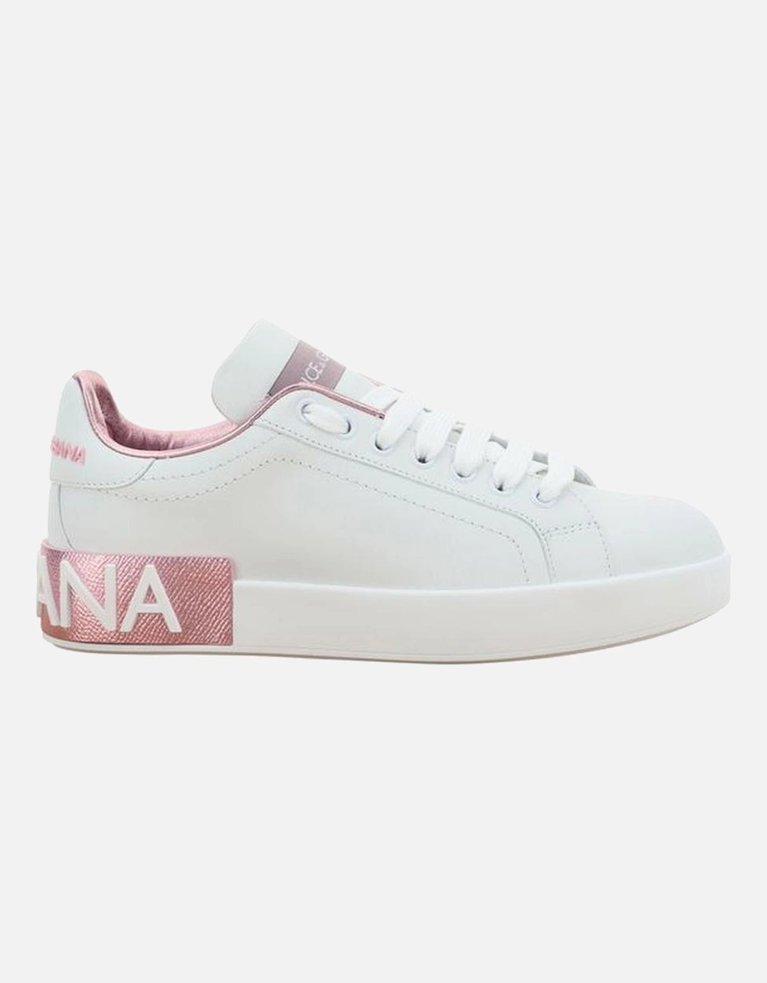 Calfskin Portofino Lace-Up Sneakers Women - White, 5 of 4