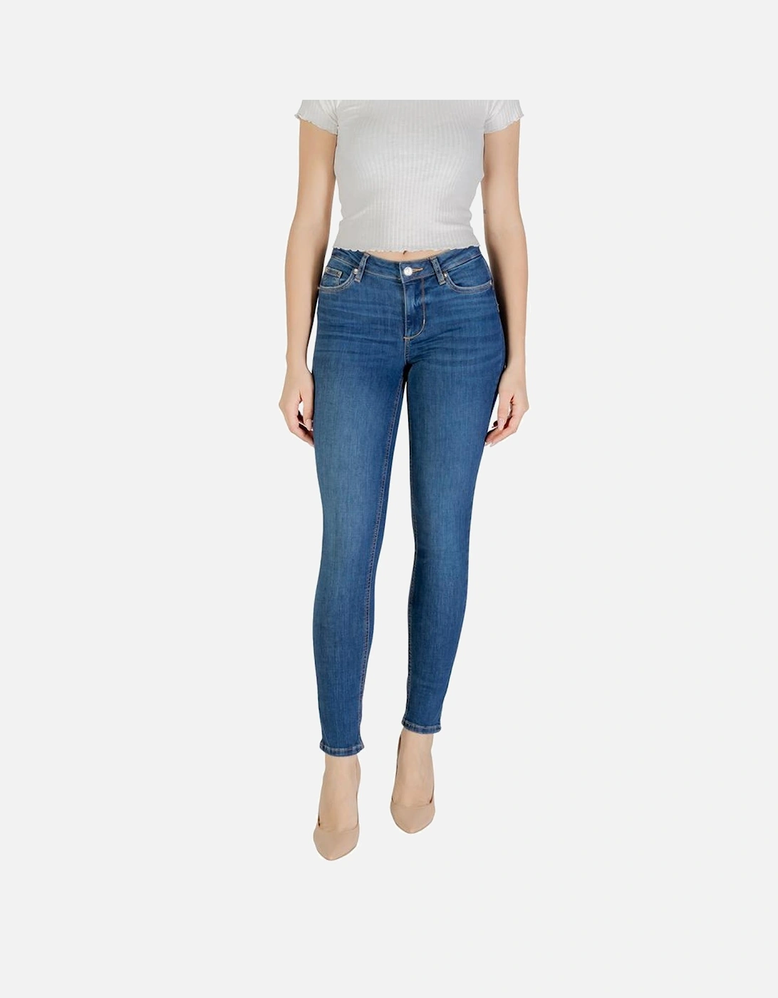 High Waist Skinny Fit Jeans Women - Blue Jeans, 6 of 5