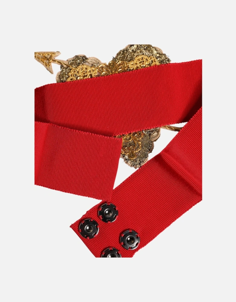 High-Quality Waist Belt with Logo Details Women - Red