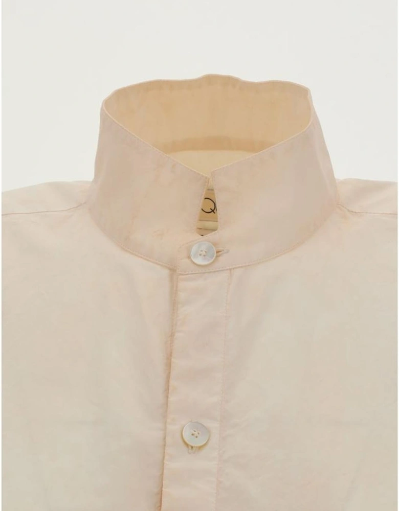Sleeveless Oversized Cotton Shirt with Mandarin Collar Women -
