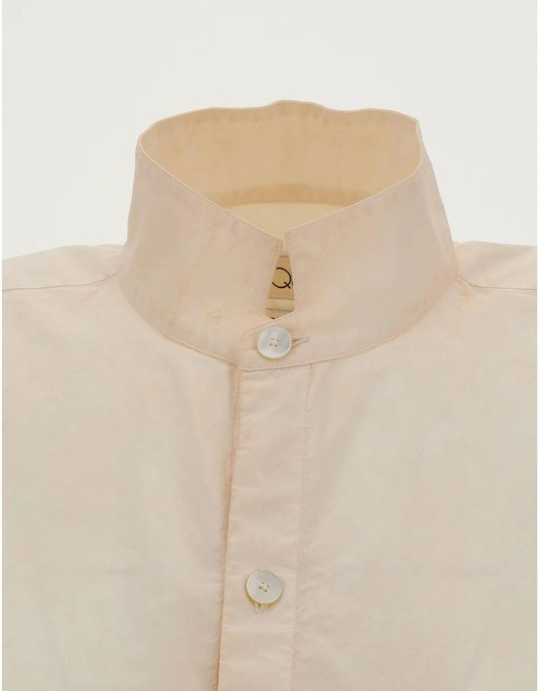 Sleeveless Oversized Cotton Shirt with Mandarin Collar Women -