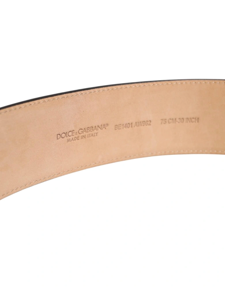 High Quality Leather Belt with Metal Logo Buckle Women - Brown