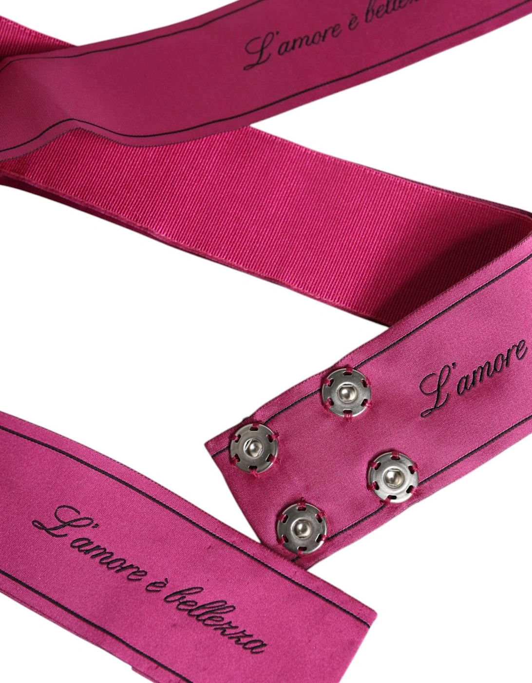 Logo Detail Waist Belt with Snap Button Closure Women - Pink