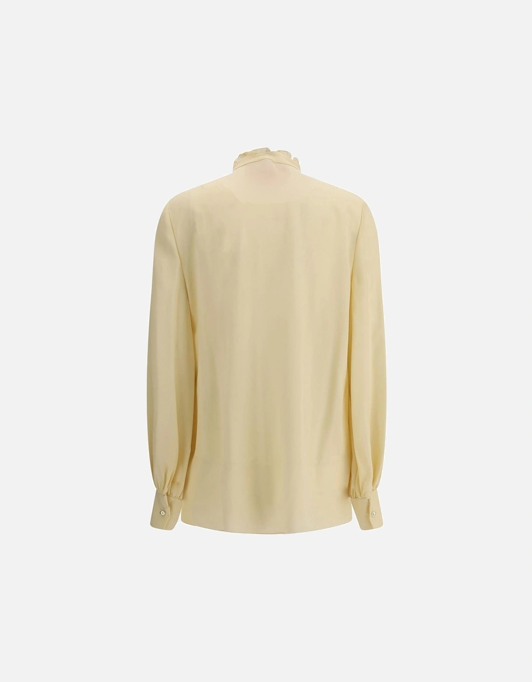 Silk Blouse with Pearl Accents Women - Cream Shirts