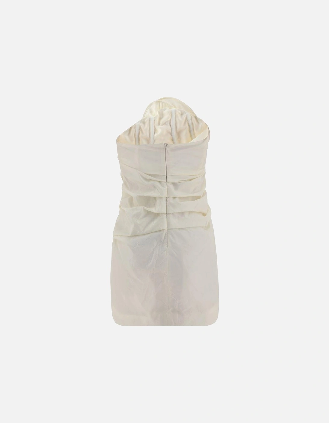 Silk Off-Shoulder Ruched Mini Dress Women - White Dresses