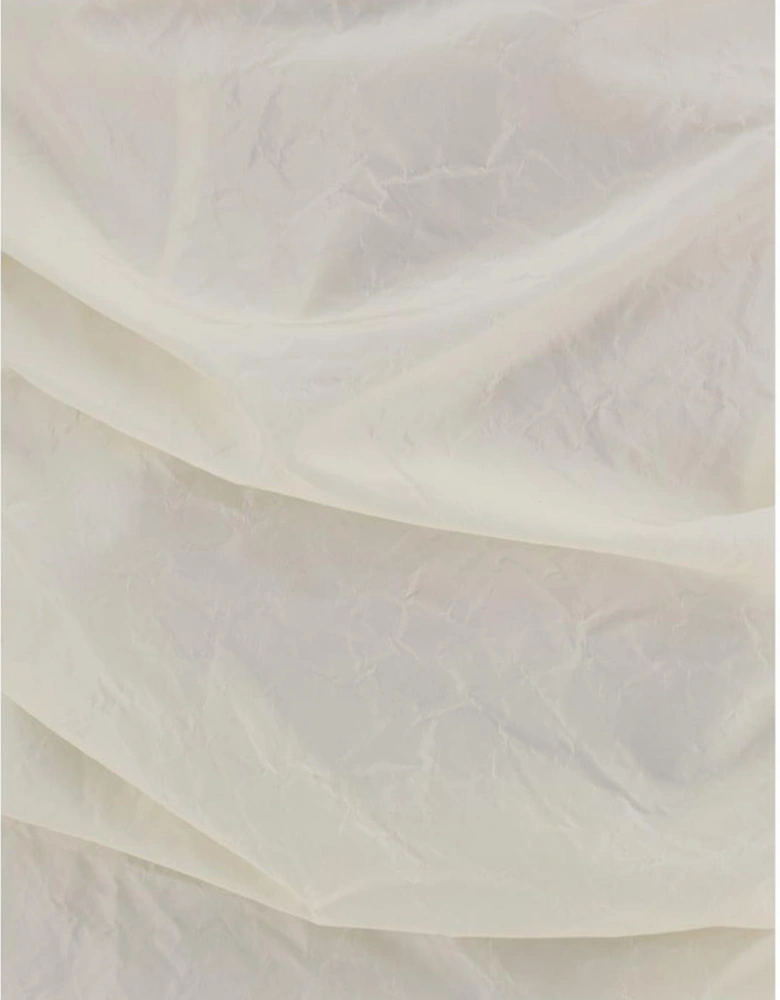 Silk Off-Shoulder Ruched Mini Dress Women - White Dresses