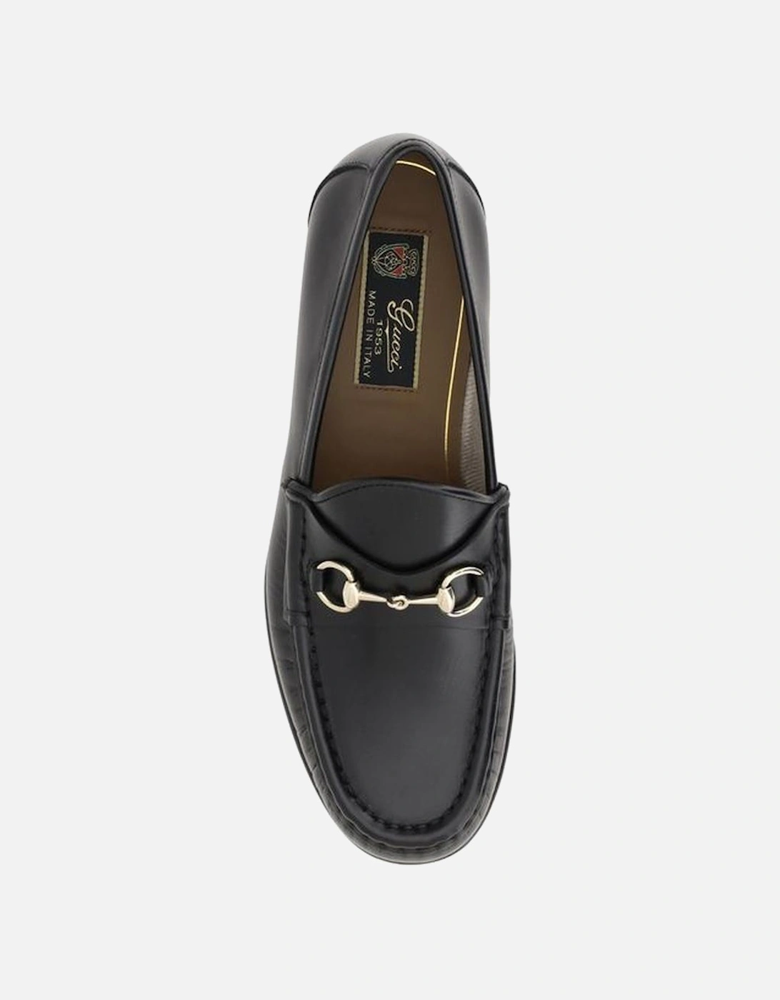 Leather Loafers with Gold-Tone Morsetto Detail Women - Black Flats