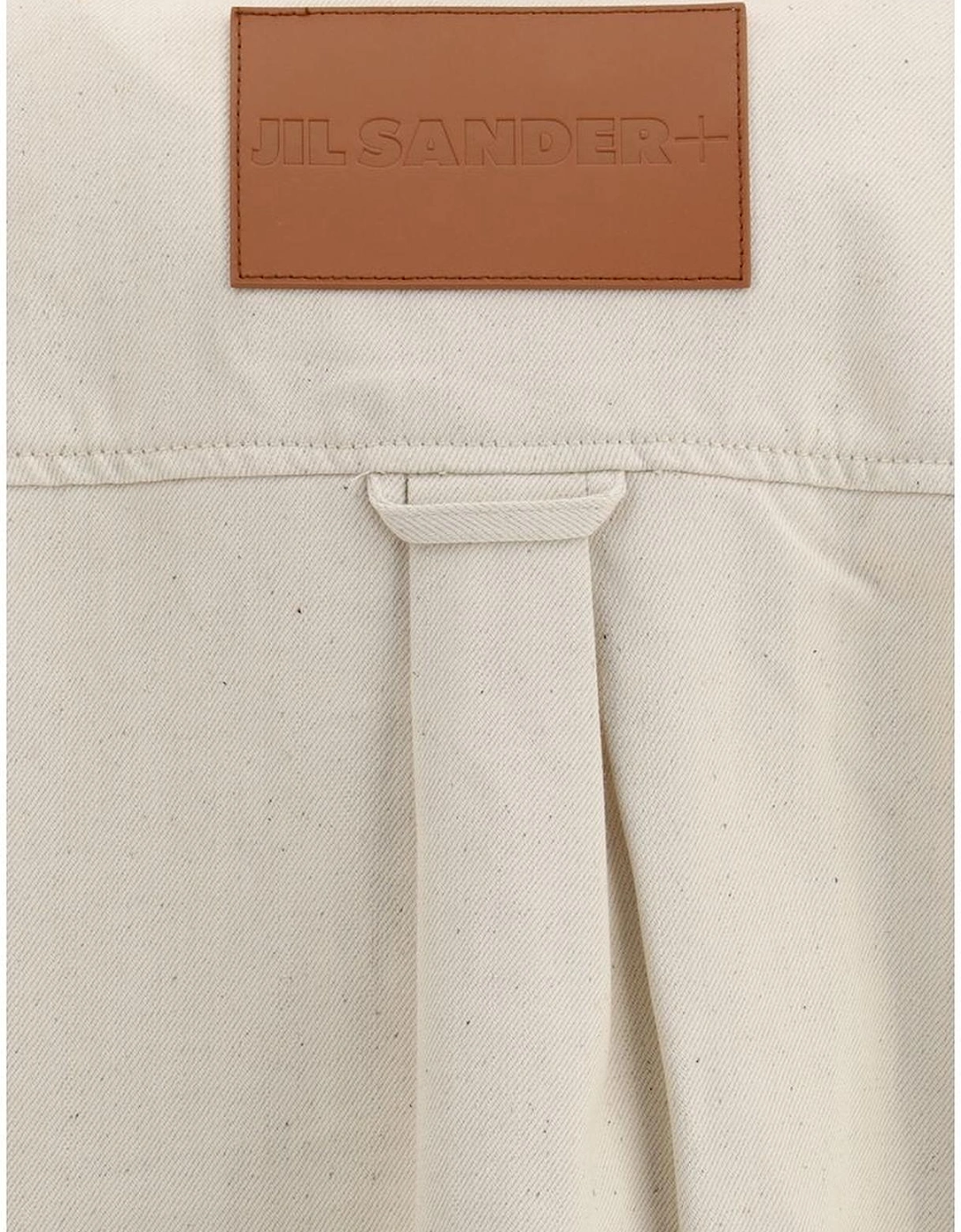 Cotton Denim Classic Collar Shirt Women - Cream