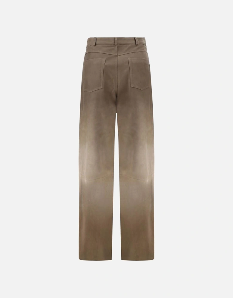 Lambskin Wide-Leg Catania Pants Women - Light Blue Jeans