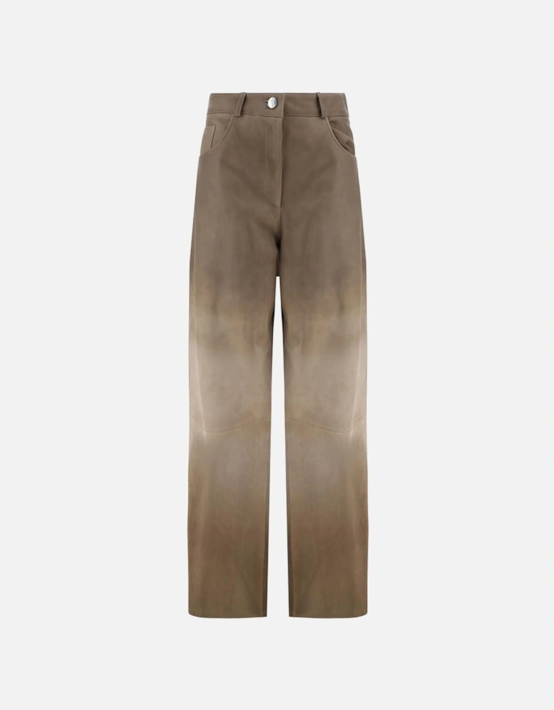 Lambskin Wide-Leg Catania Pants Women - Light Blue Jeans
