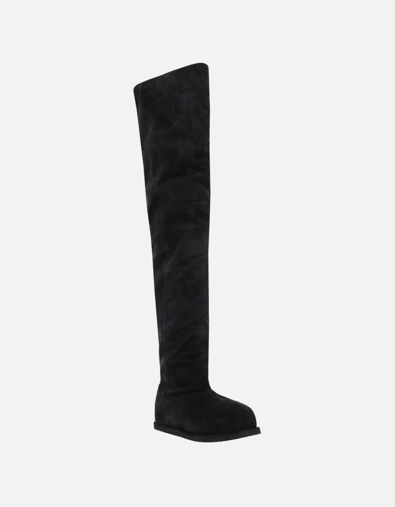 Heidi Suede Round Toe Tall Boots Women - Black