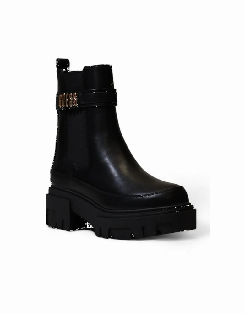 Polyurethane Plastic Womens Heeled Shoes - Black