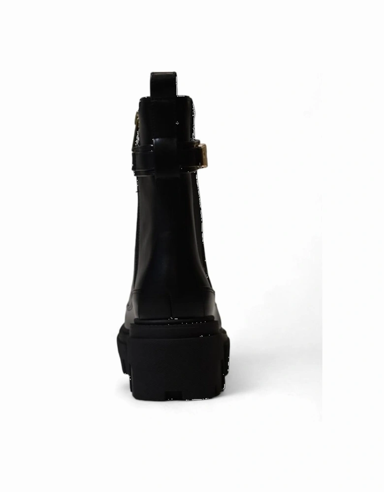 Polyurethane Plastic Womens Heeled Shoes - Black
