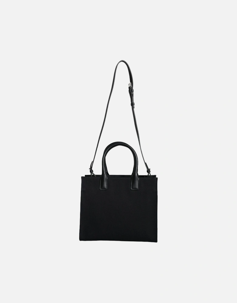 Crossbody Bag with Detachable Strap and Logo Hardware Women - Black