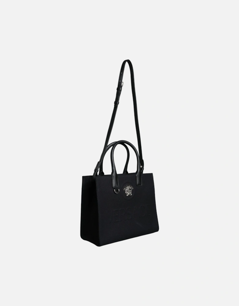Crossbody Bag with Detachable Strap and Logo Hardware Women - Black