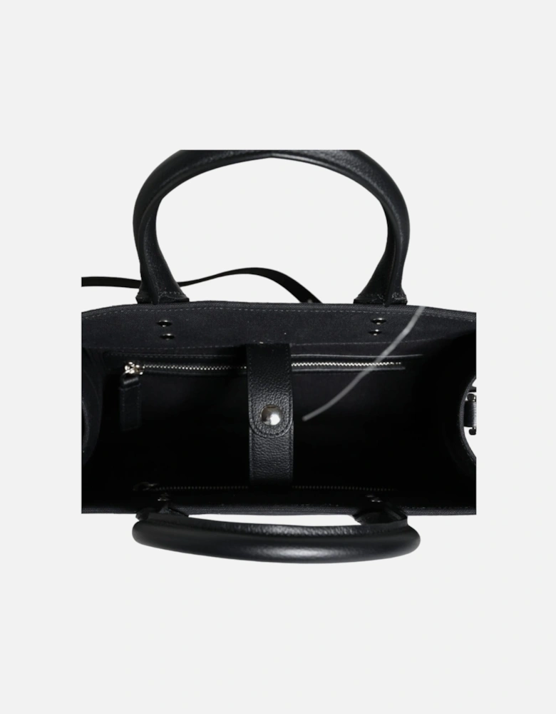 Crossbody Bag with Detachable Strap and Logo Hardware Women - Black