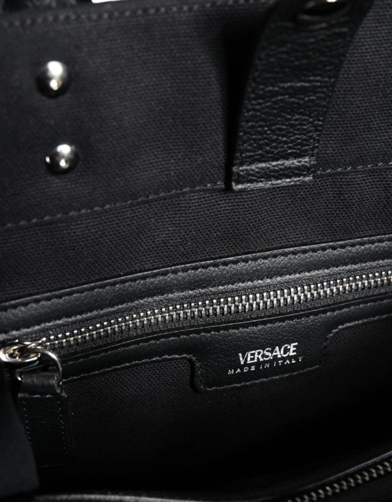Crossbody Bag with Detachable Strap and Logo Hardware Women - Black