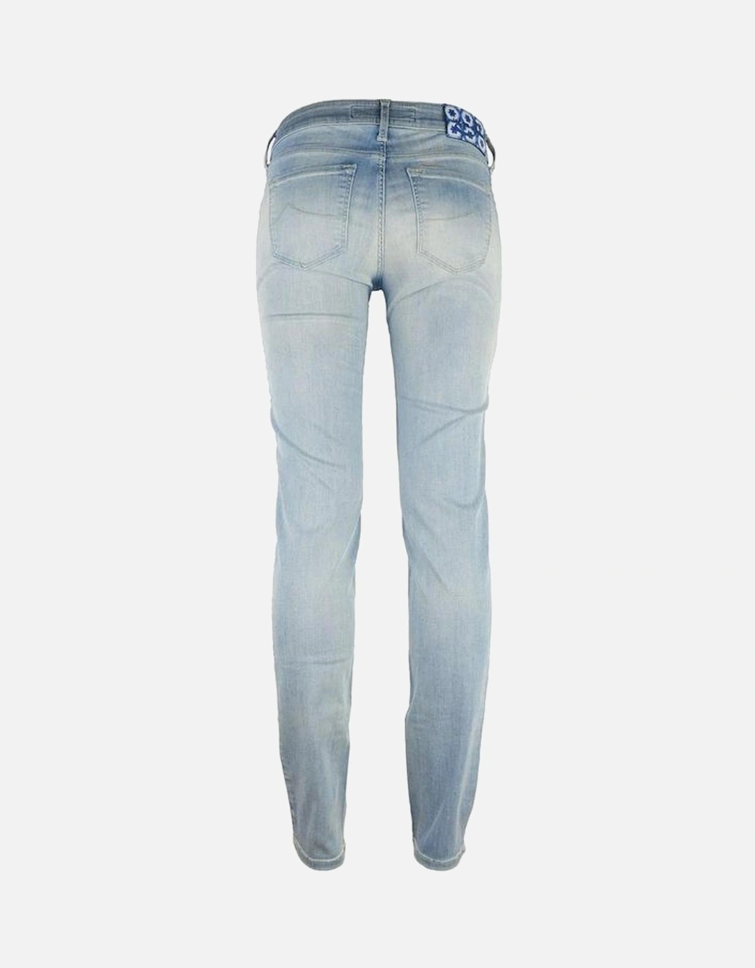 Medium Waist Straight Leg Denim Jeans Women - Blue Jeans