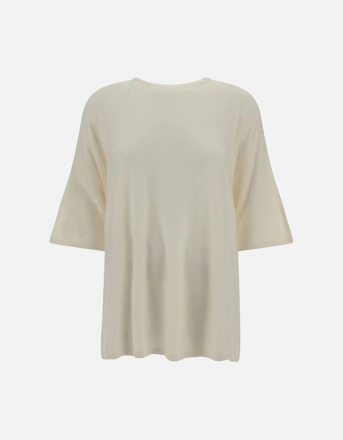 Cashmere Pullover Short Sleeves Women - White T-Shirts, 4 of 3