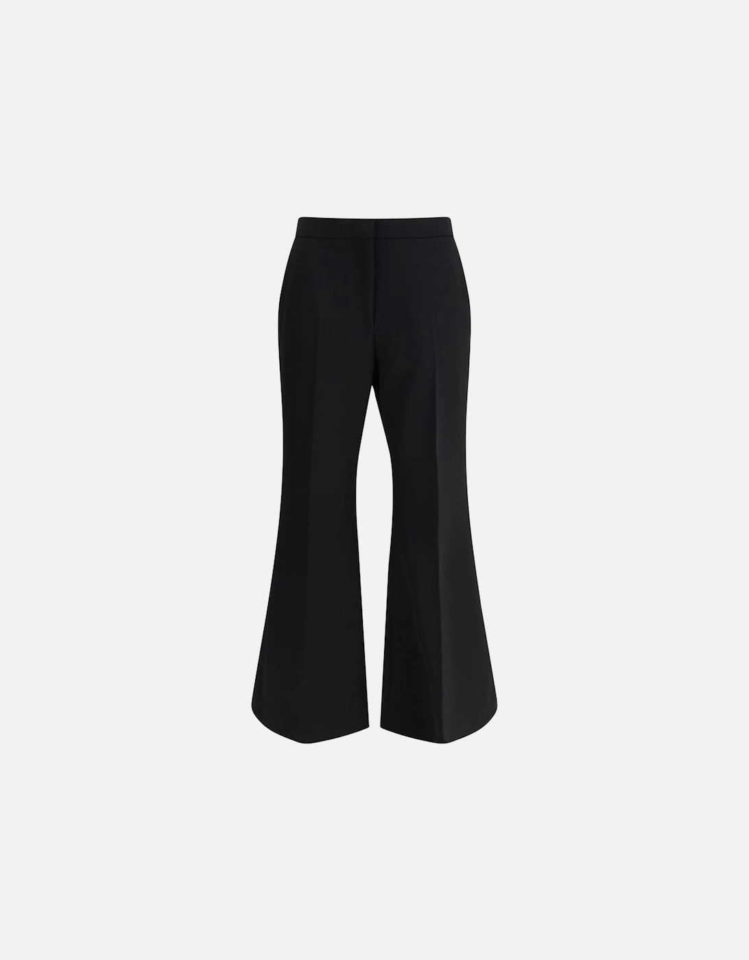 Wool Flare Pants with Elegant Welt Pockets Women - Black Jeans, 4 of 3