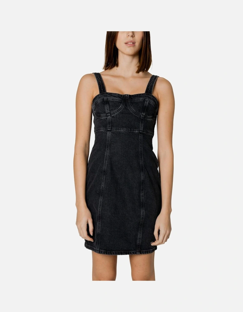 Recycled Cotton Midi Dress Women - Black Dresses