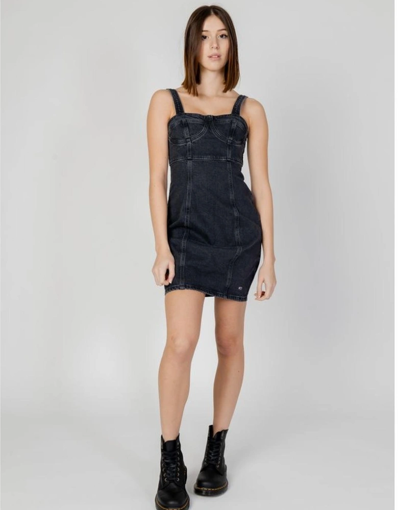 Recycled Cotton Midi Dress Women - Black Dresses