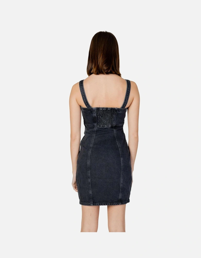 Recycled Cotton Midi Dress Women - Black Dresses