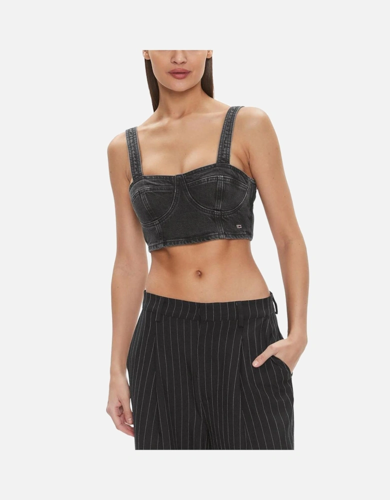 Recycled Cotton Stretch Top Women - Black Clothing