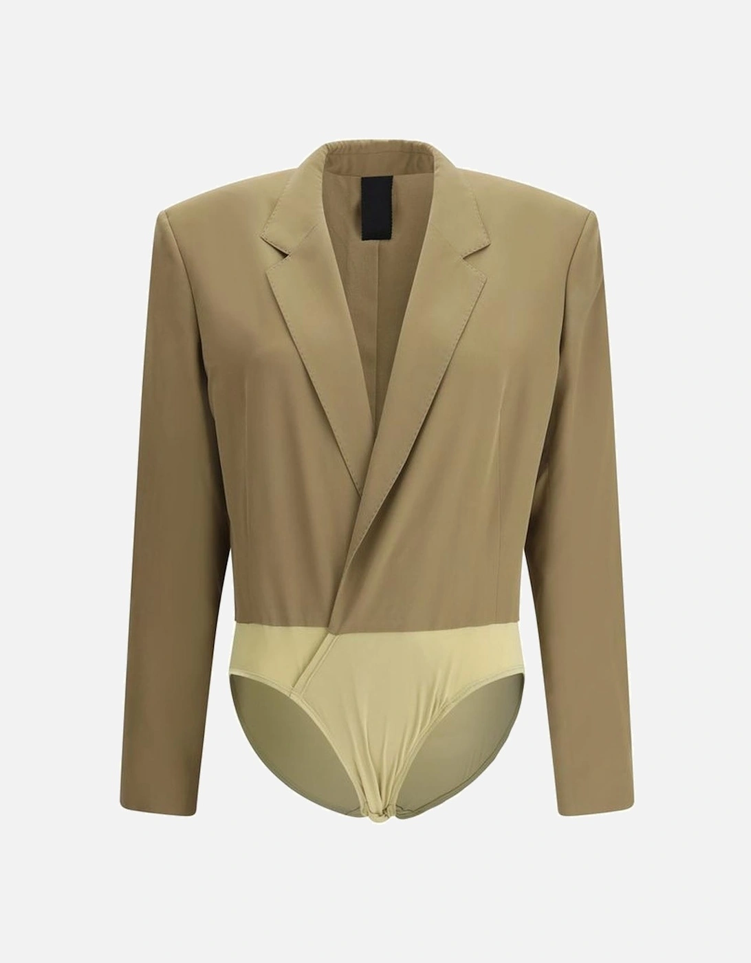 Silk Tailored Deep V-Neck Bodysuit Women - Bicolor Clothing, 4 of 3