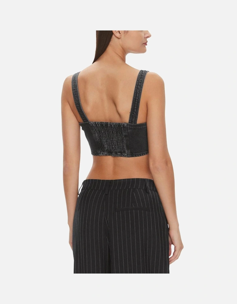 Recycled Cotton Stretch Top Women - Black Clothing