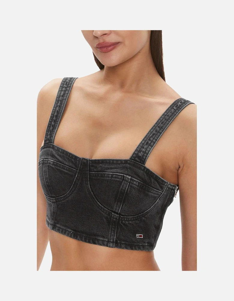 Recycled Cotton Stretch Top Women - Black Clothing