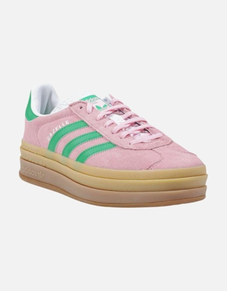 Suede Leather Bold Sneakers with Rubber Sole Women - Multicolor